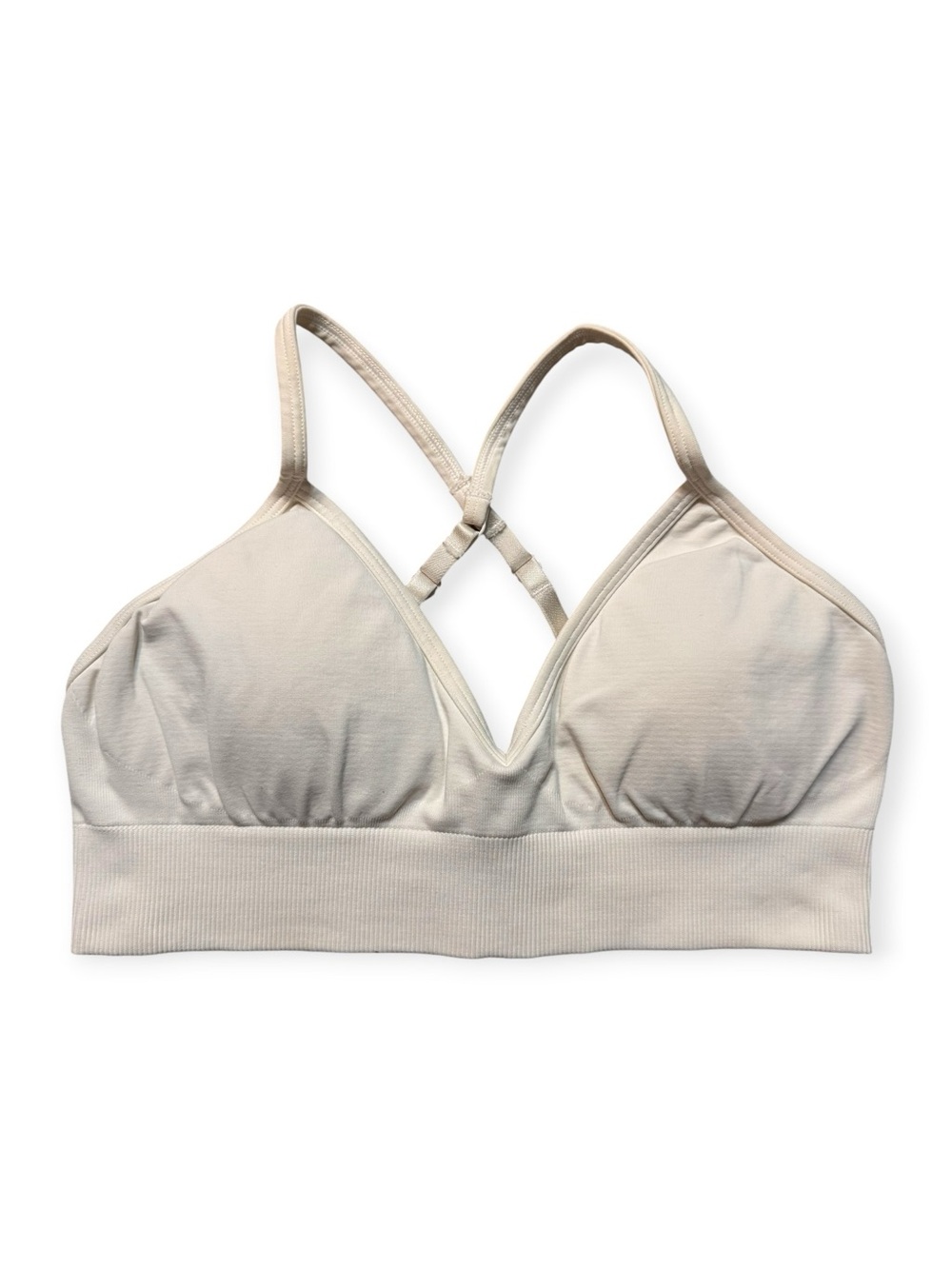 Lululemon Ebb to Street Bra II Seamless Convertible Yoga Sports Bra Sz 10 White